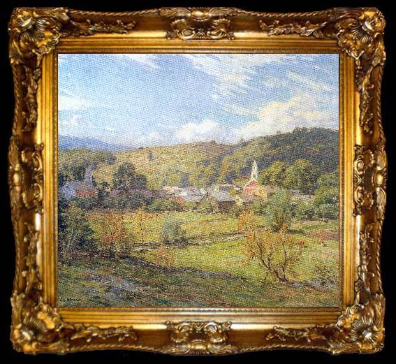 framed  Metcalf, Willard Leroy The Village- September Morning, ta009-2